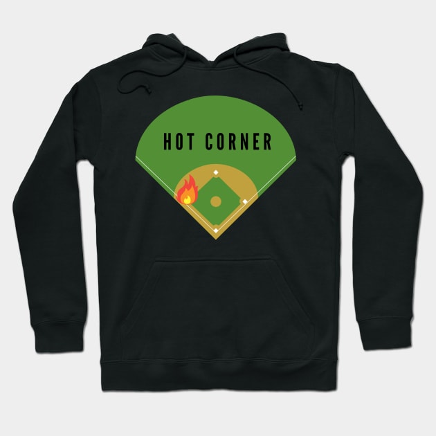 Hot corner- a baseball softball design Hoodie by C-Dogg